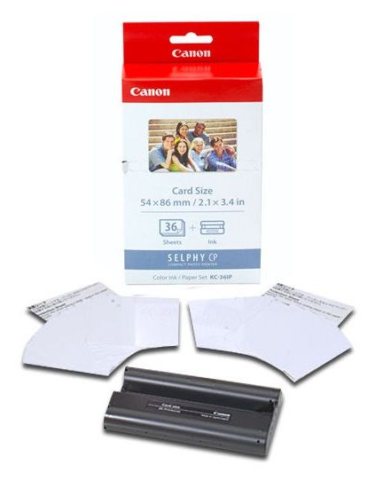 Canon KC-36IP Tri-Colour Ink Cartridge & Paper Photo Pack - (7739A001AB)