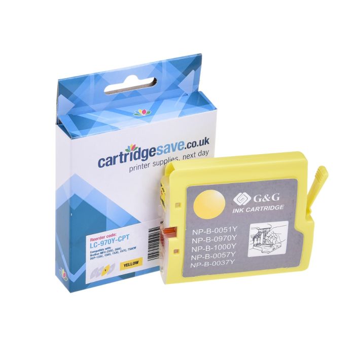 Compatible Brother LC970Y Yellow Ink Cartridge