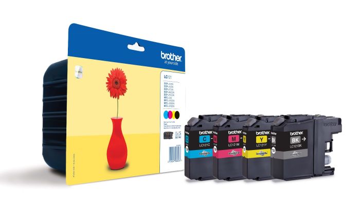 Brother LC121 Light User 4 Colour Ink Cartridge Multipack (LC-121VALBP)