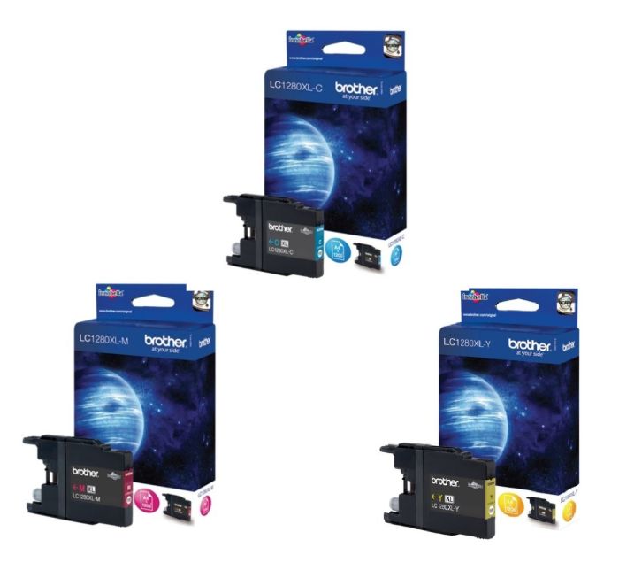 Brother LC1280XL High Capacity 3 Colour Ink Cartridge Multipack