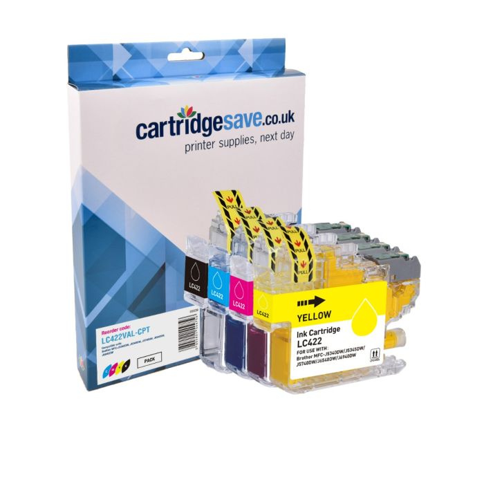 Compatible Brother LC422 4 Colour Ink Cartridge Multipack