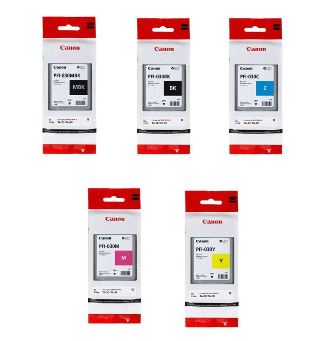 Canon PFI-030 5 Colour Ink Cartridge Multipack