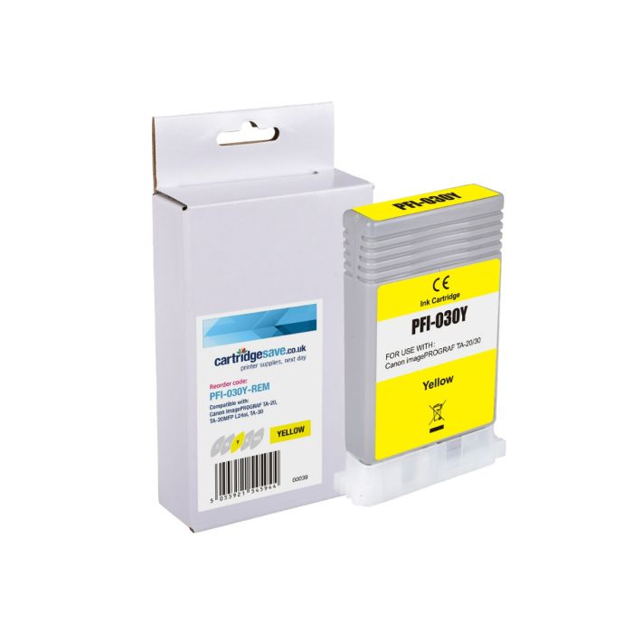 Compatible Canon PFI-030Y Yellow Ink Cartridge - (3492C001)