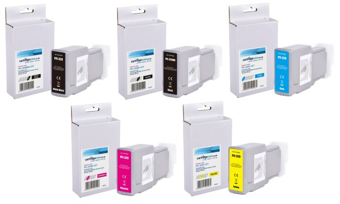 Compatible Canon PFI-320 High Capacity 5 Colour Ink Cartridge Multipack