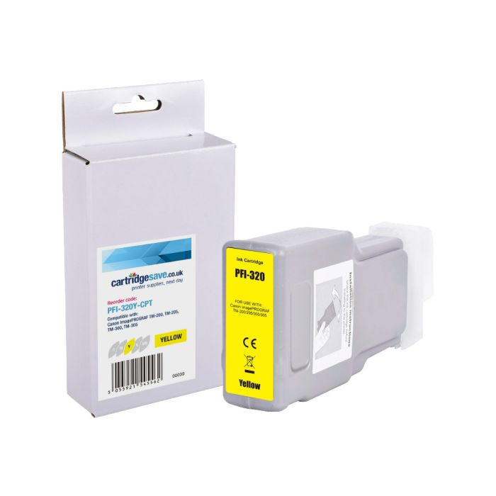 Compatible Canon PFI-320Y High Capacity Yellow Ink Cartridge - (2893C001)