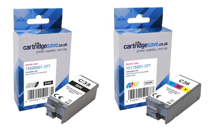 Compatible Canon PGI-35BK / CLI-36 Black & Colour Ink Cartridge Multipack