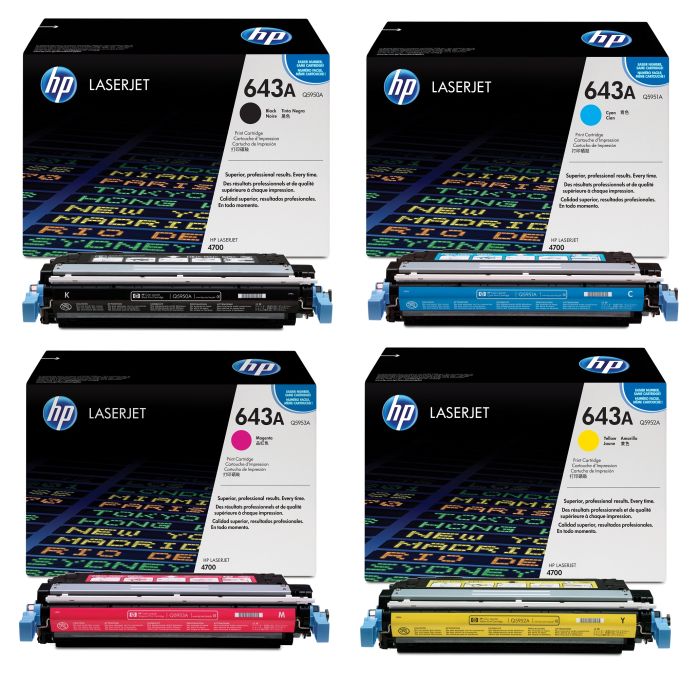 HP 643A 4 Colour Toner Cartridge Multipack