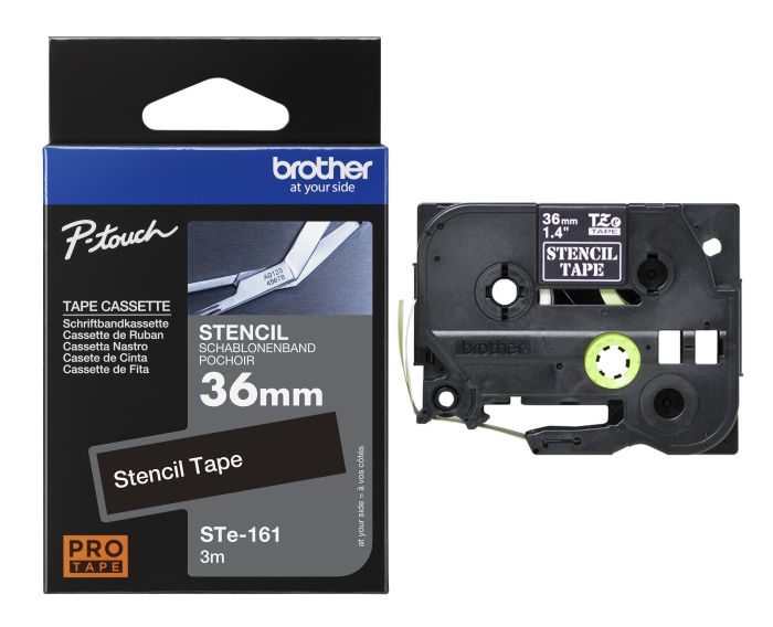 Brother STE-161 Black Stamp Stencil Cassette Adhesive Tape 36mm x 3m