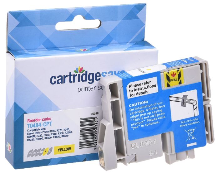 Compatible Epson T0484 Yellow Printer Cartridge - (C13T048440 Seahorse)