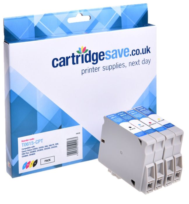 Compatible Epson T0615 4-Colour Ink Cartridge Multipack - (T061540 Teddybear)