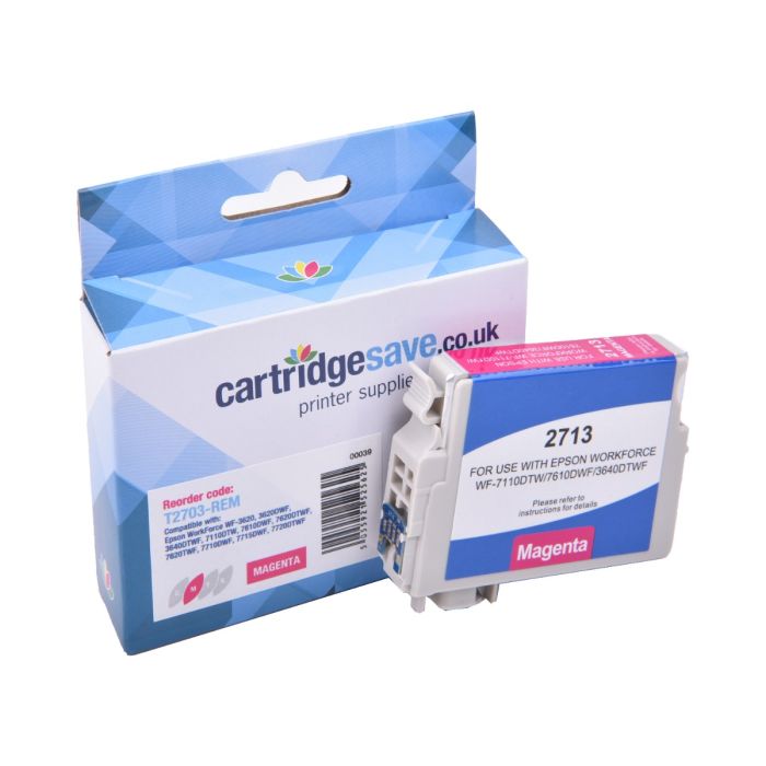 Compatible Epson 27 Magenta Ink Cartridge - (T2703 Alarm Clock)