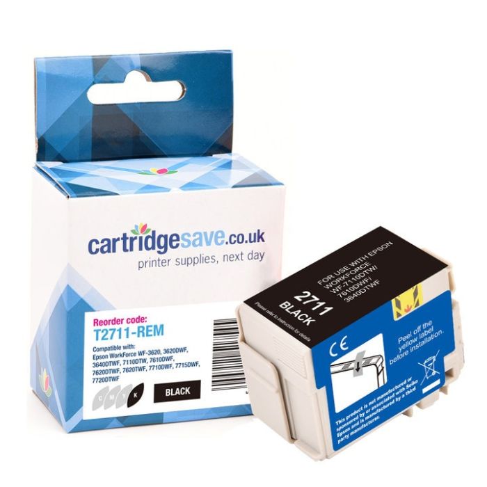 Compatible Epson 27XL High Capacity Black Ink Cartridge - (T2711)