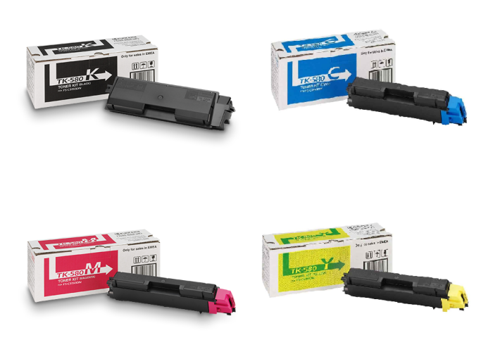 Kyocera TK-580 4 Colour Toner Cartridge Multipack