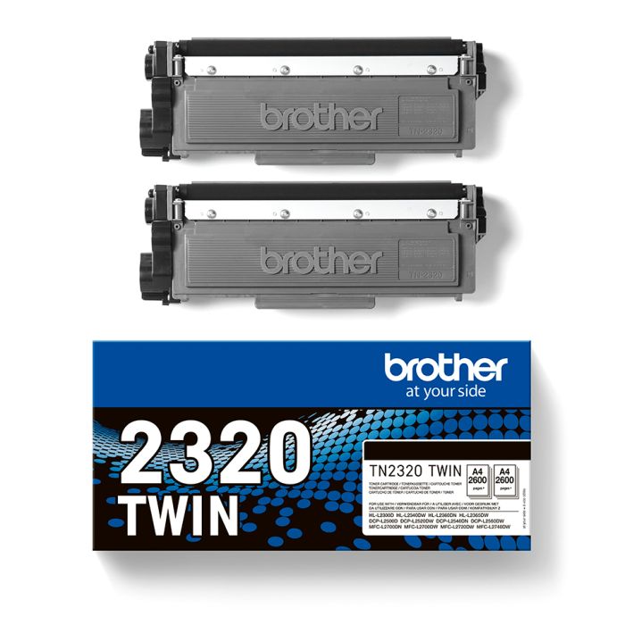 Brother TN2320 High Capacity Black Toner Cartridge Twin Pack 