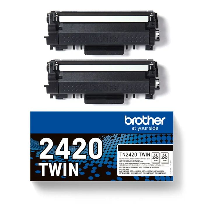 Brother TN2420 High Capacity Black Toner Cartridge Twin Pack 