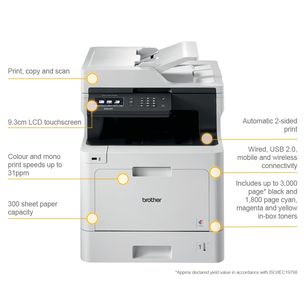 Brother DCP-L8410CDW Multi-functional LED Printer