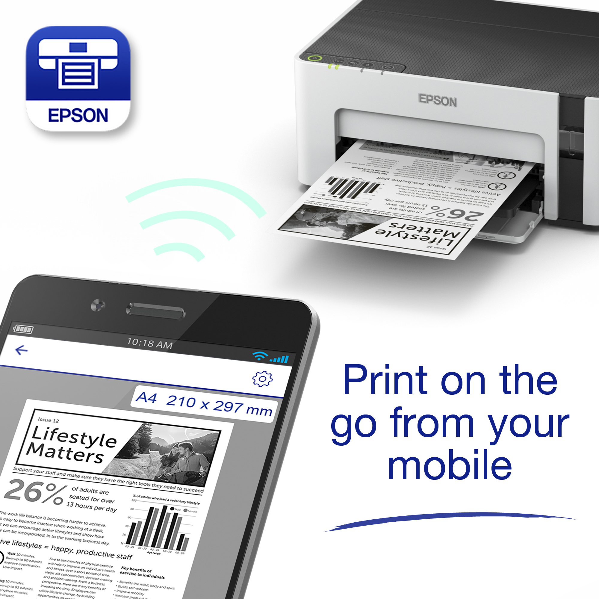 Epson EcoTank ET-M1120 Mono Inkjet Printer