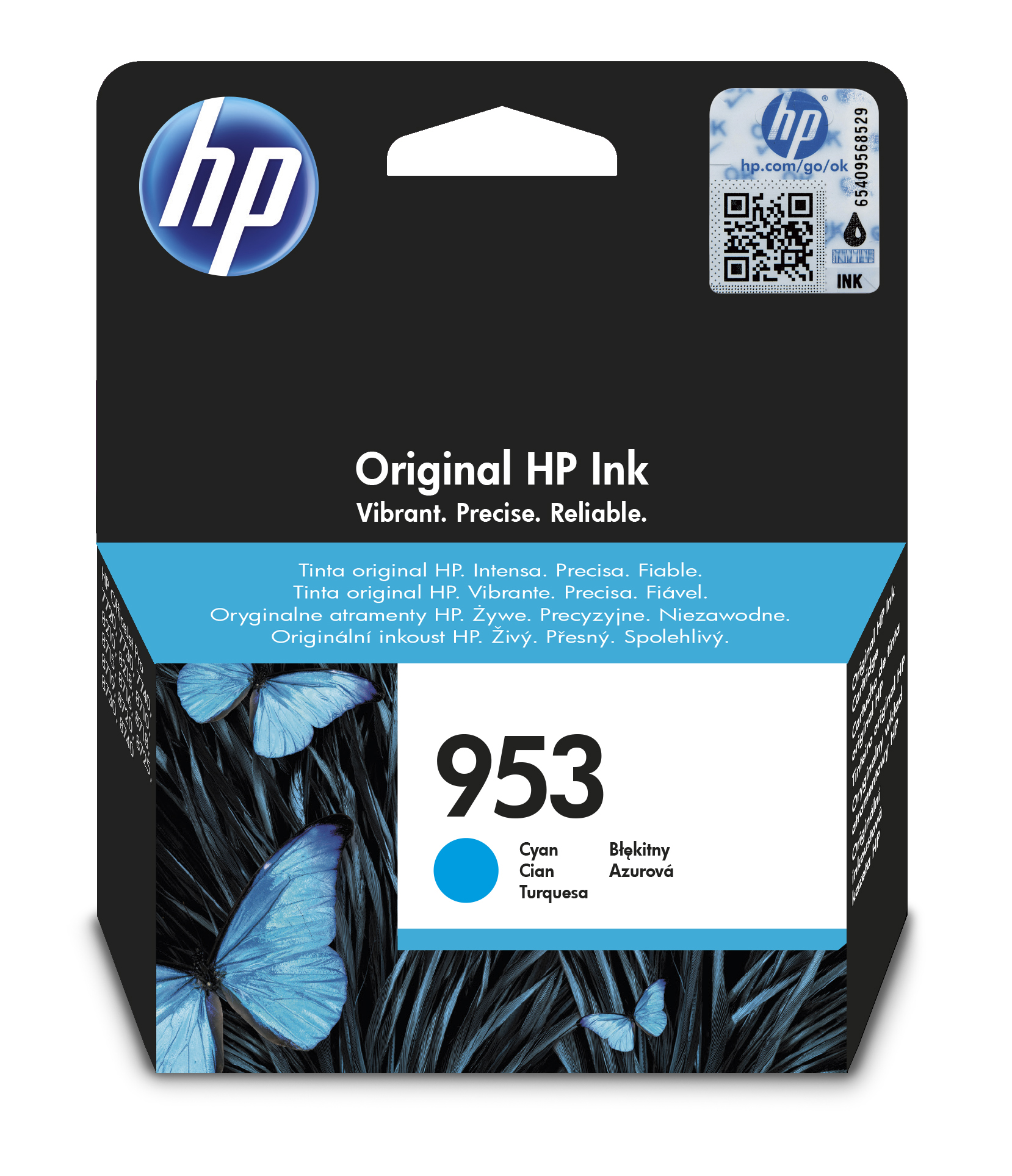 HP 953 Cyan Ink Cartridge - (F6U12AE)