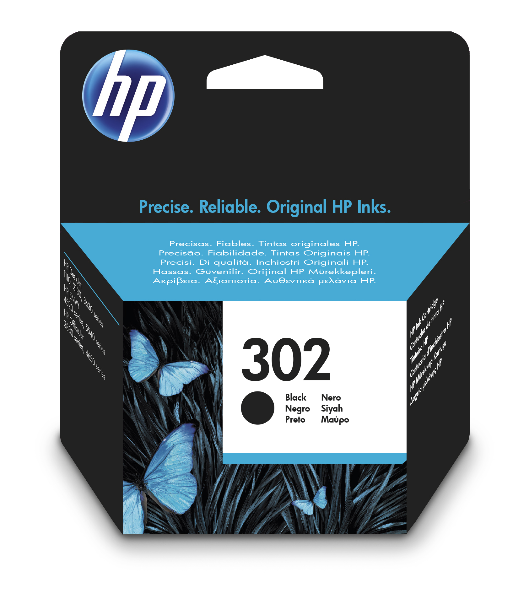 HP 302 Black Ink Cartridge - (F6U66AE)