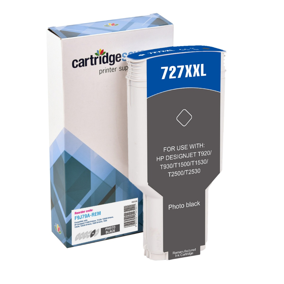 Compatible HP 727 Extra High Capacity Photo Black Ink Cartridge - (F9J79A)