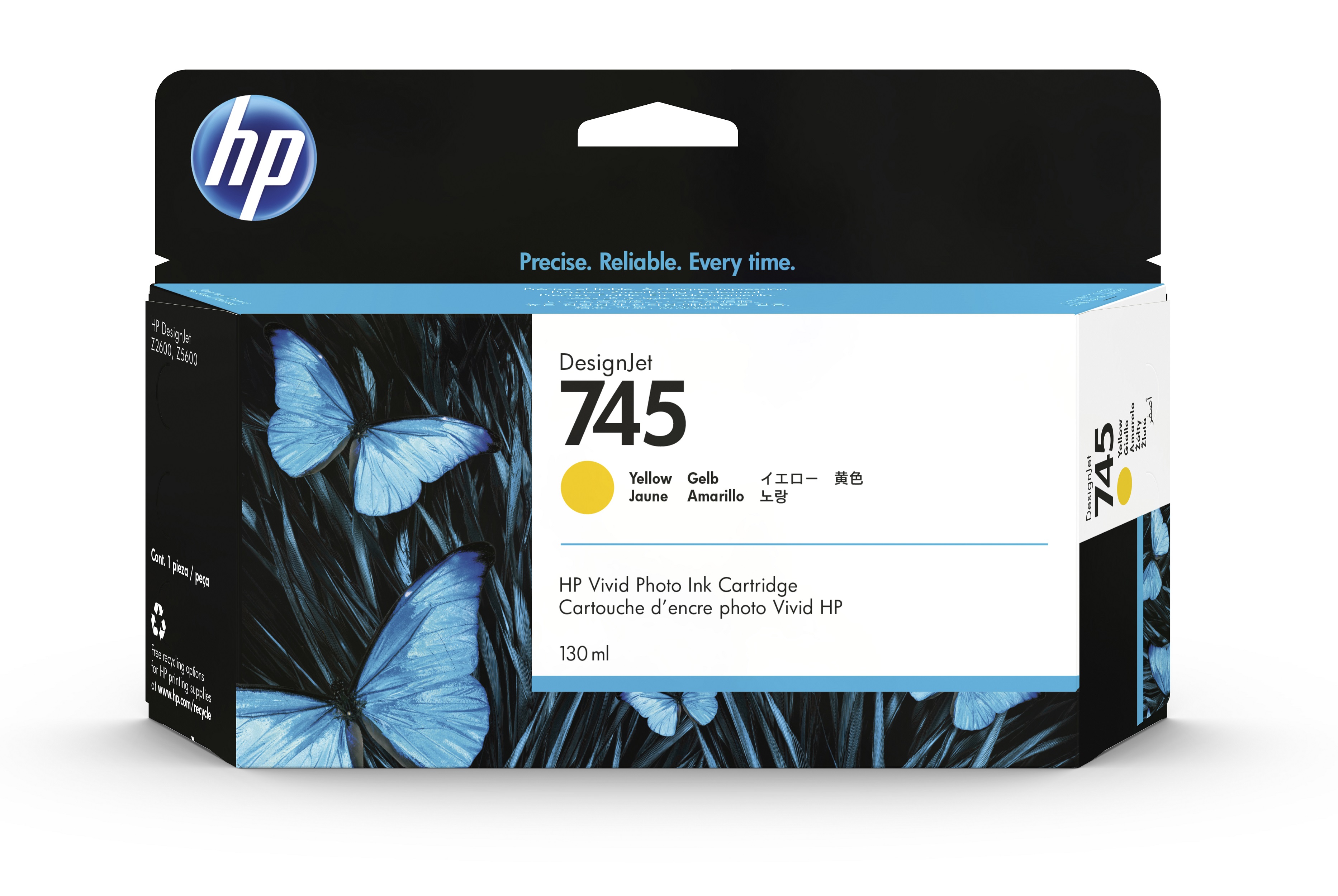 HP 745 Yellow Ink Cartridge - (F9J96A)