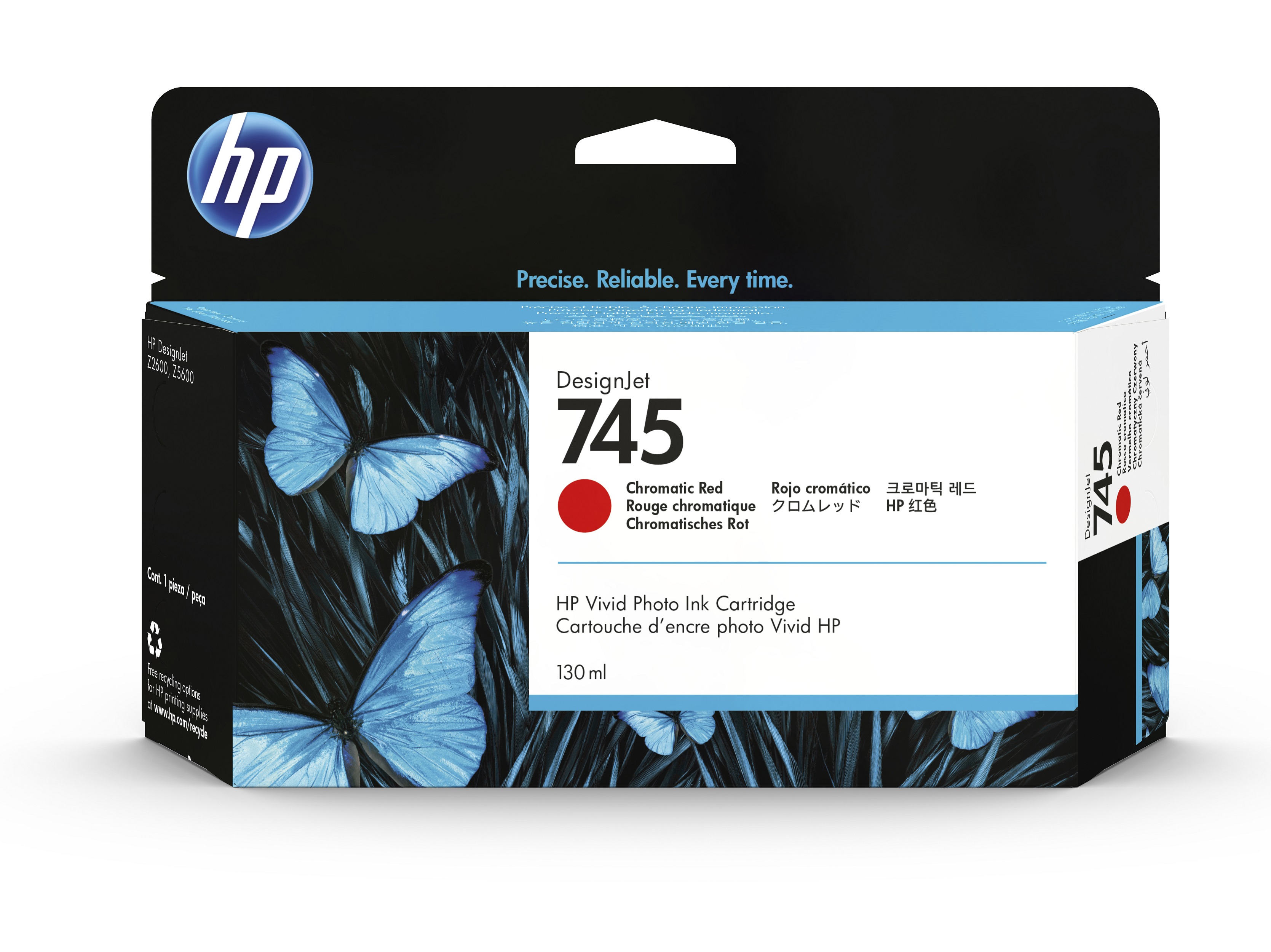 HP 745 Chromatic Red Ink Cartridge (F9K00A)