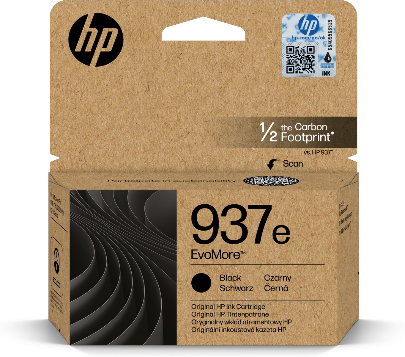 HP 937e EvoMore High Capacity Black Ink Cartridge - (4S6W9NE)