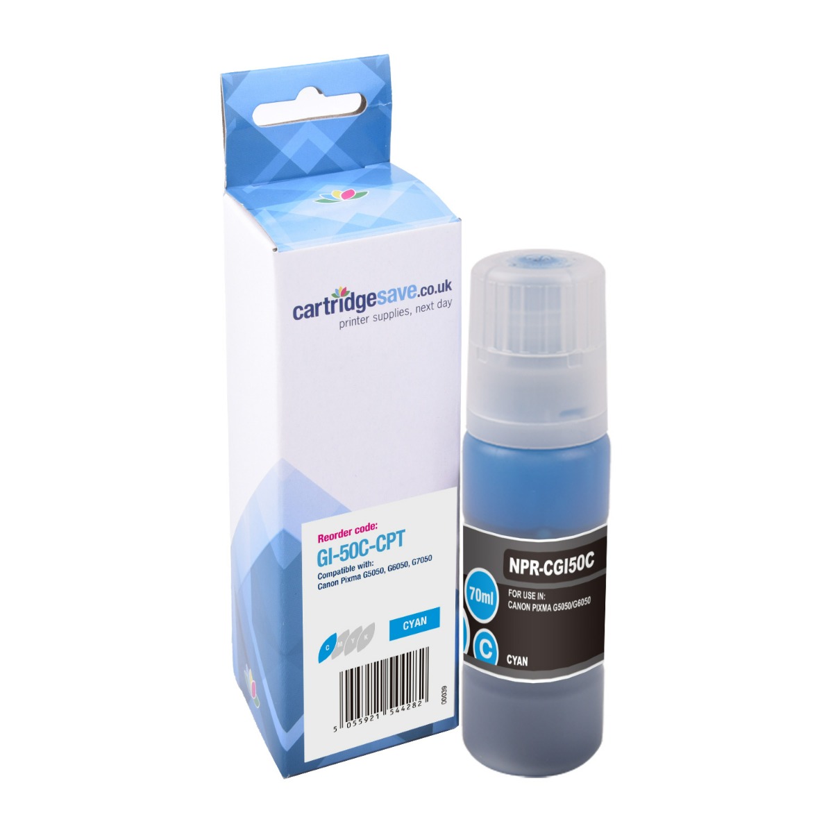 Compatible Canon GI-50C Cyan Ink Bottle - (3403C001)