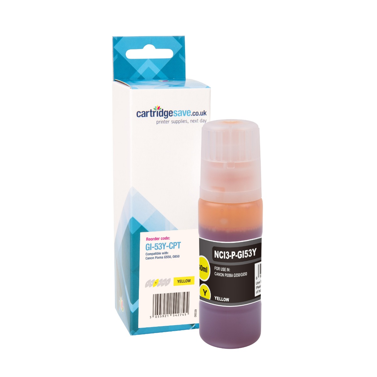 Compatible Canon GI-53Y Yellow Ink Bottle - (4690C001)