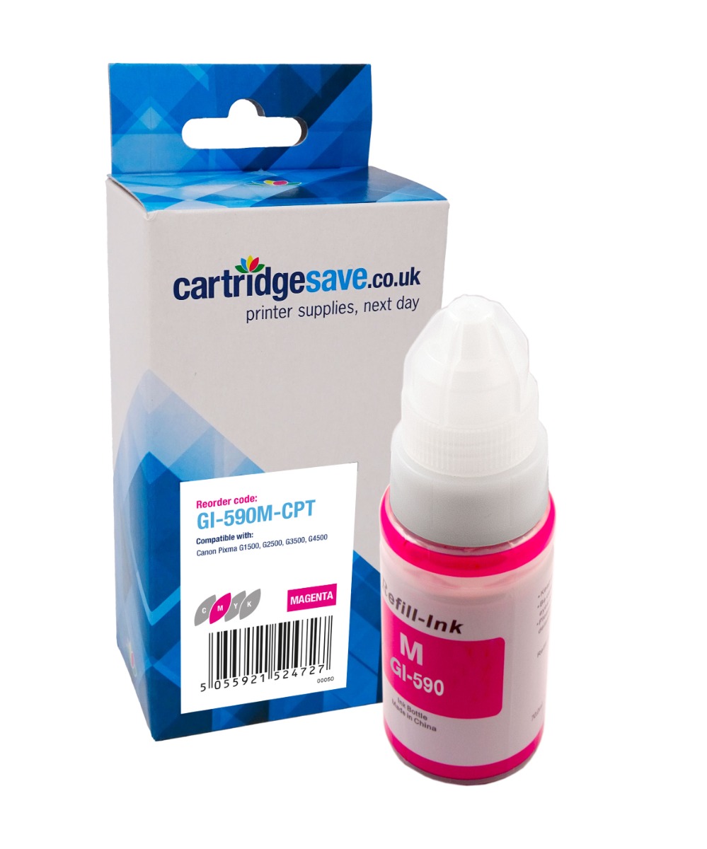 Compatible Canon GI-590M Magenta Ink Bottle - (1605C001)