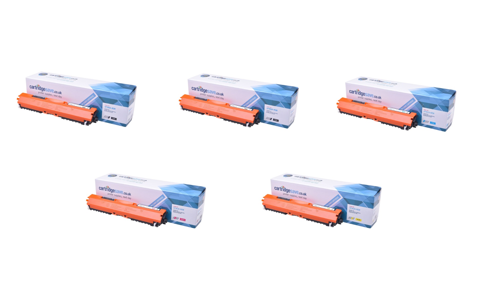 Compatible HP 130A 5 Colour Toner Cartridge Multipack