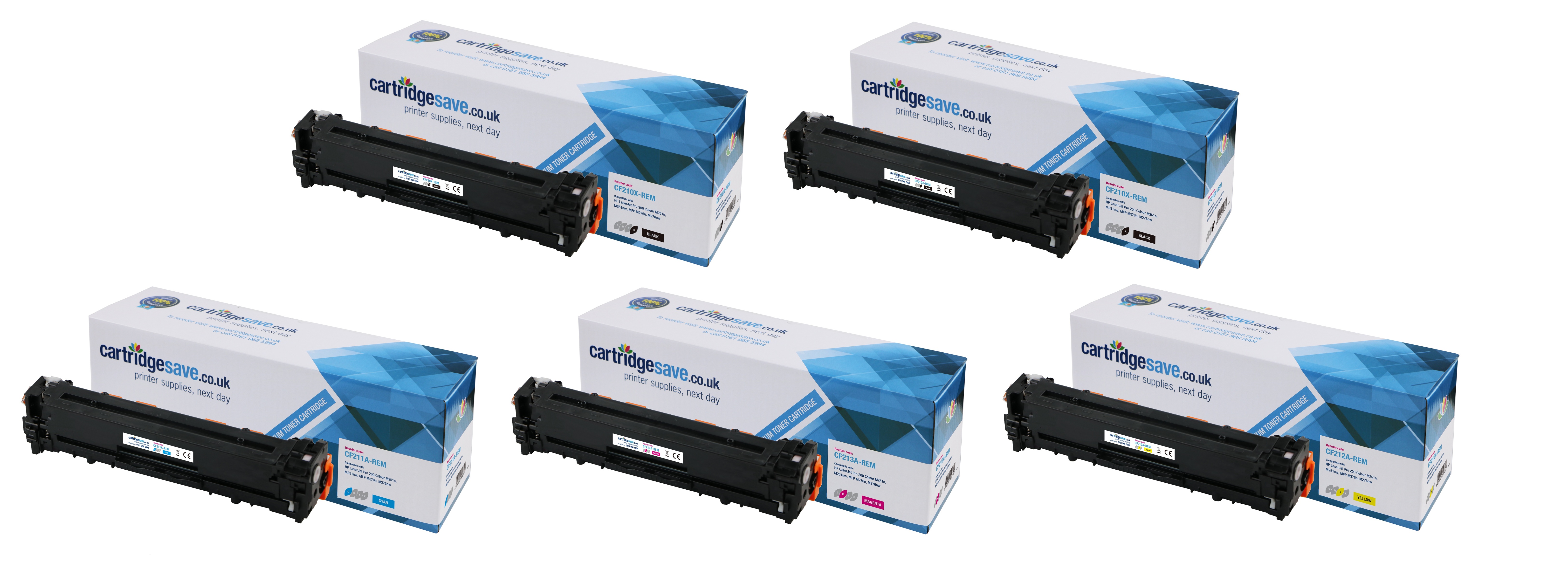 Compatible HP 131X / HP 131A 5 Colour Toner Cartridge Multipack