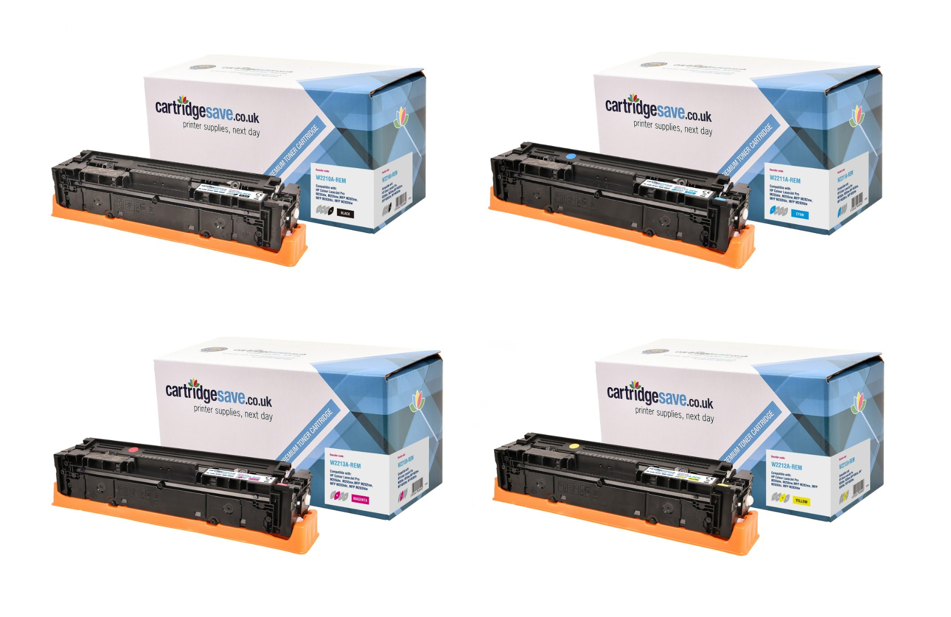 Compatible HP 207A 4 Colour Toner Cartridge Multipack - (W2210A / W2211A / W2212A / W2213A)