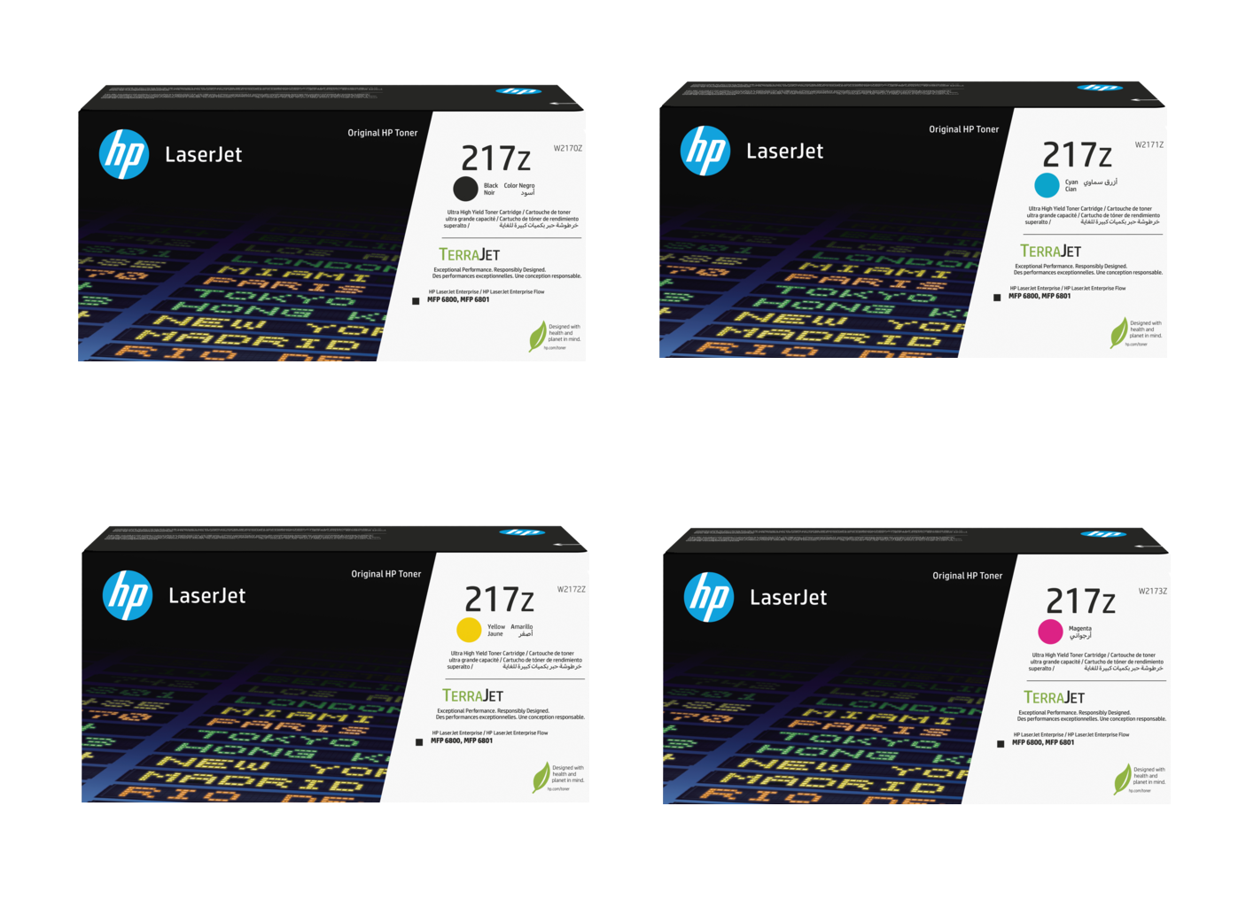 HP 217Z 4 Colour Toner Cartridge Multipack