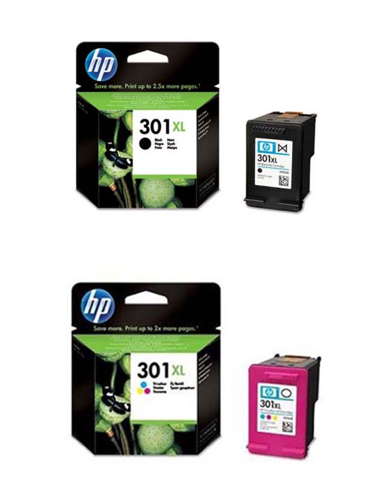 HP 301XL High Capacity Black & Tri-Colour Ink Cartridge Multipack