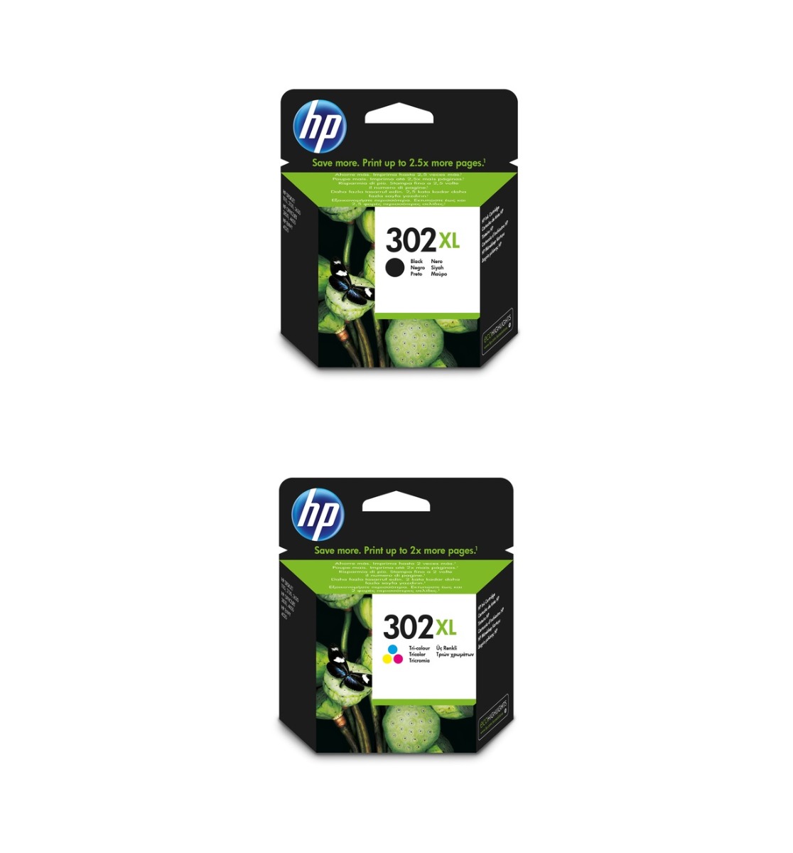 HP 302XL High Capacity Black & Tri-Colour Ink Cartridge Multipack