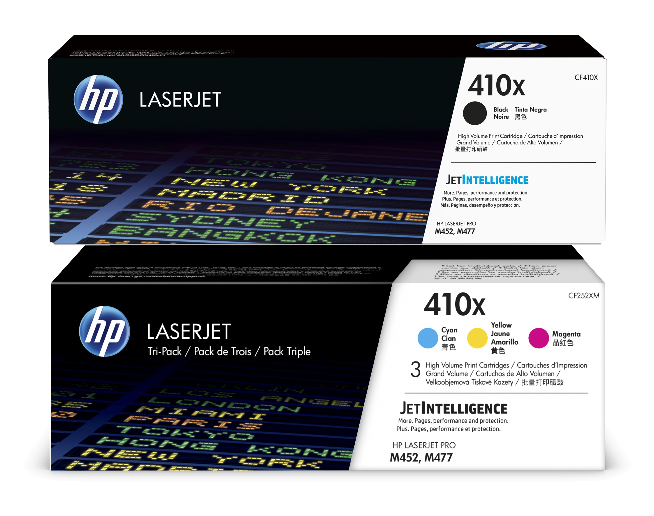 HP 410X 4 Colour High Capacity Toner Cartridge Multipack (CF410X & CF252XM)