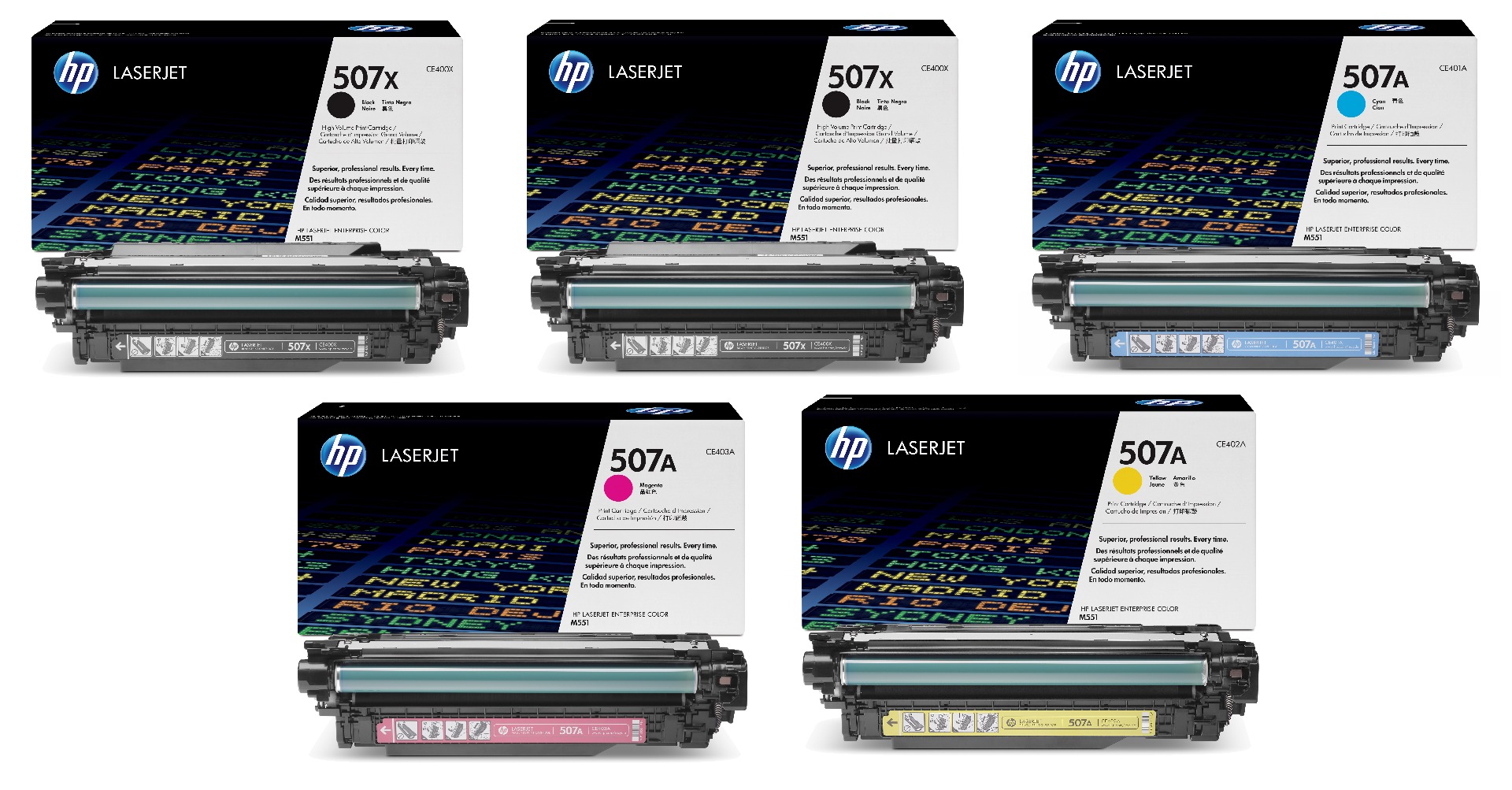 HP 507 5 Colour Toner Cartridge Multipack