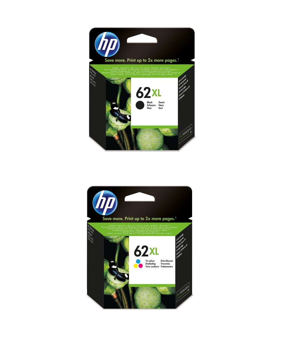 HP 62XL High Capacity Black & Tri-Colour Ink Cartridge Multipack