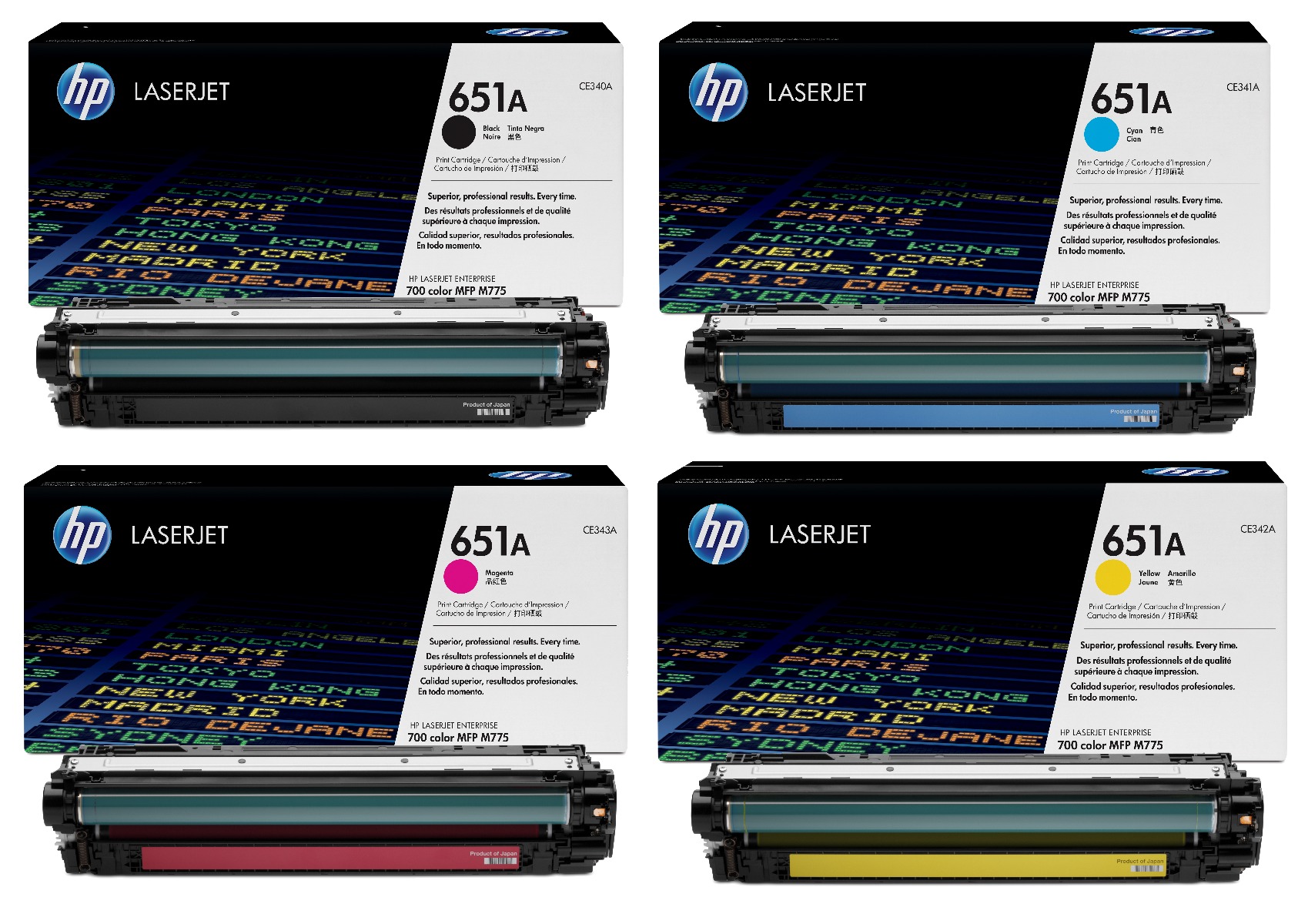 HP 651A 4 Colour Toner Cartridge Multipack