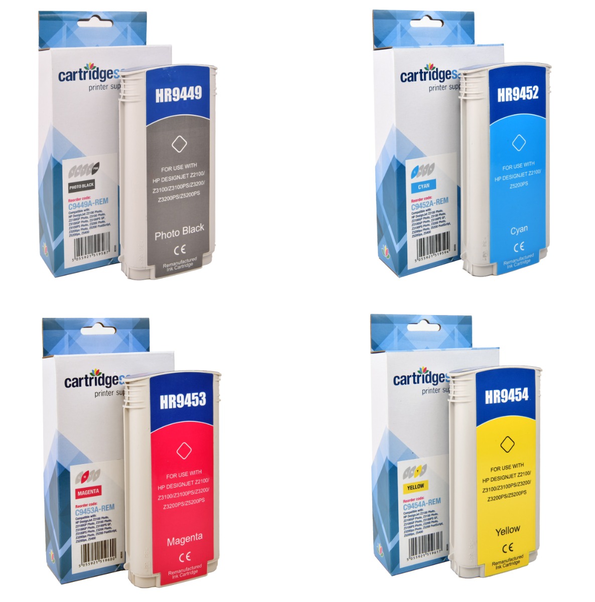 Compatible HP 70 4 Colour Ink Cartridge Multipack