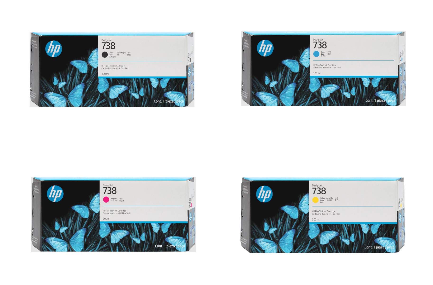 HP 738XL High Capacity Ink Cartridge Multipack