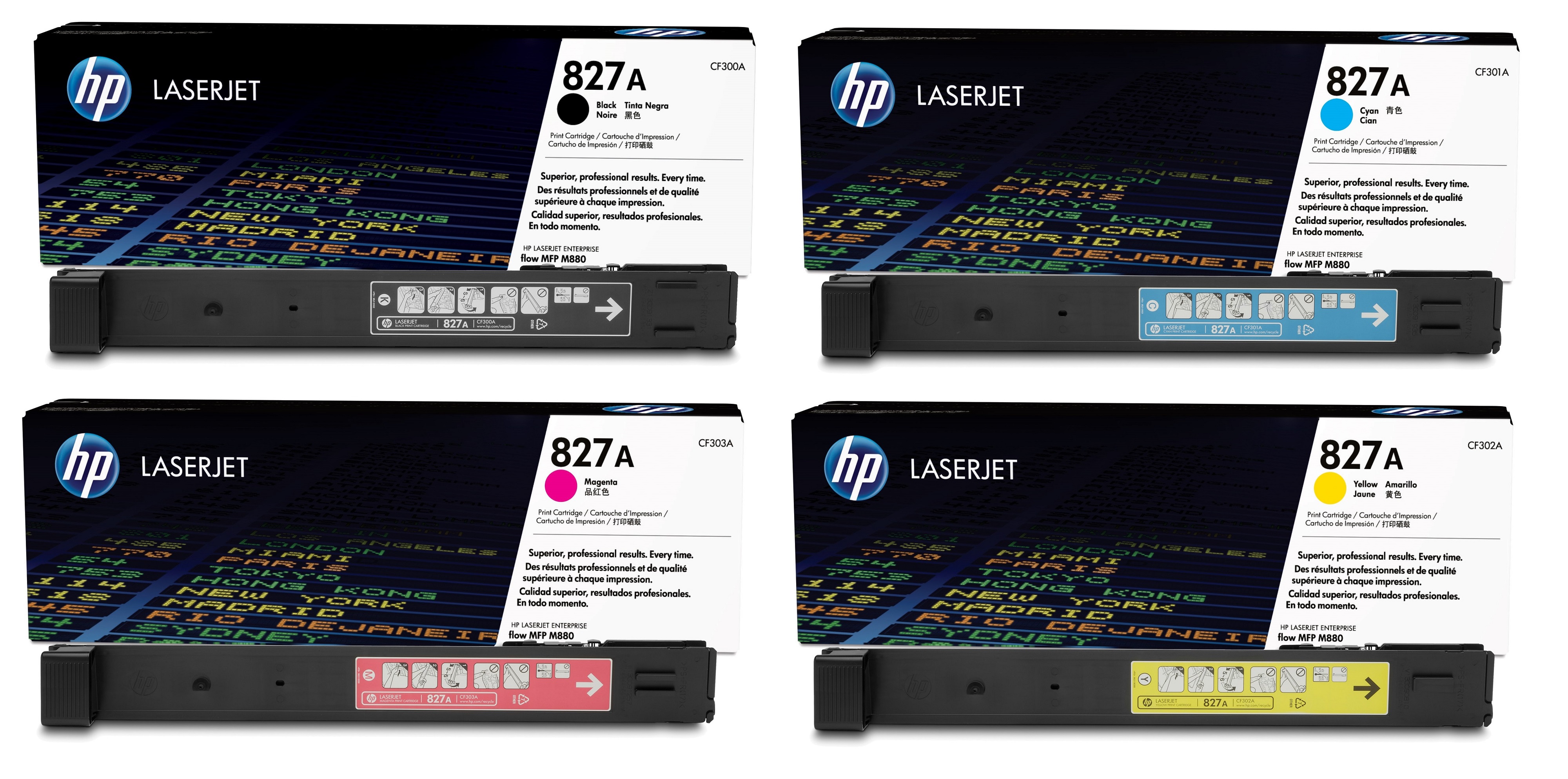 HP 827A 4 Colour Toner Cartridge Multipack