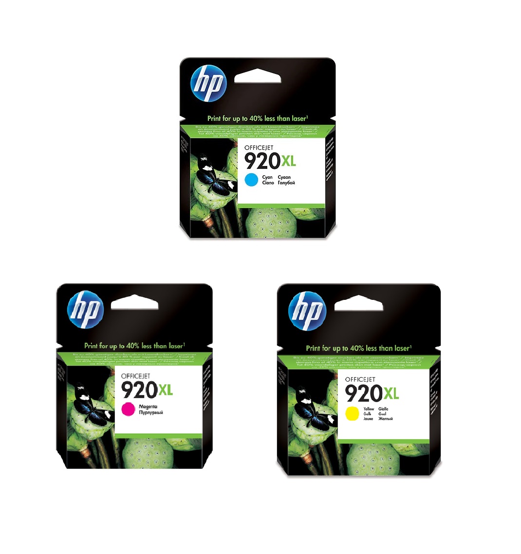 HP 920XL High Capacity 3 Colour Ink Cartridge Multipack