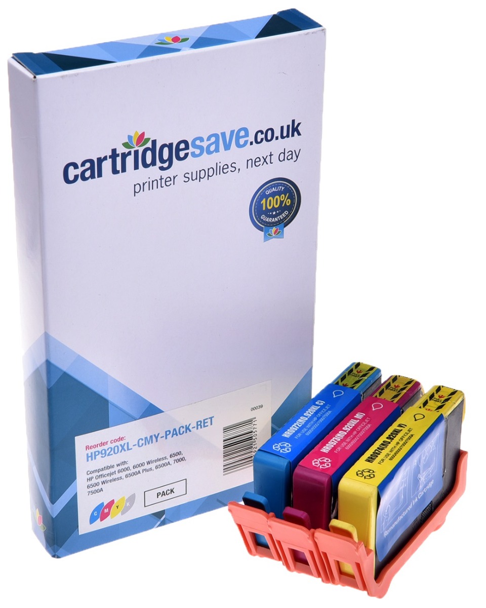 Compatible HP 920XL High Capacity 3 Colour Ink Cartridge Multipack