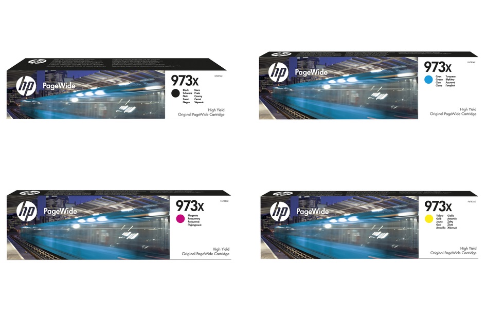 HP 973X High Capacity 4 Colour Ink Cartridge Multipack