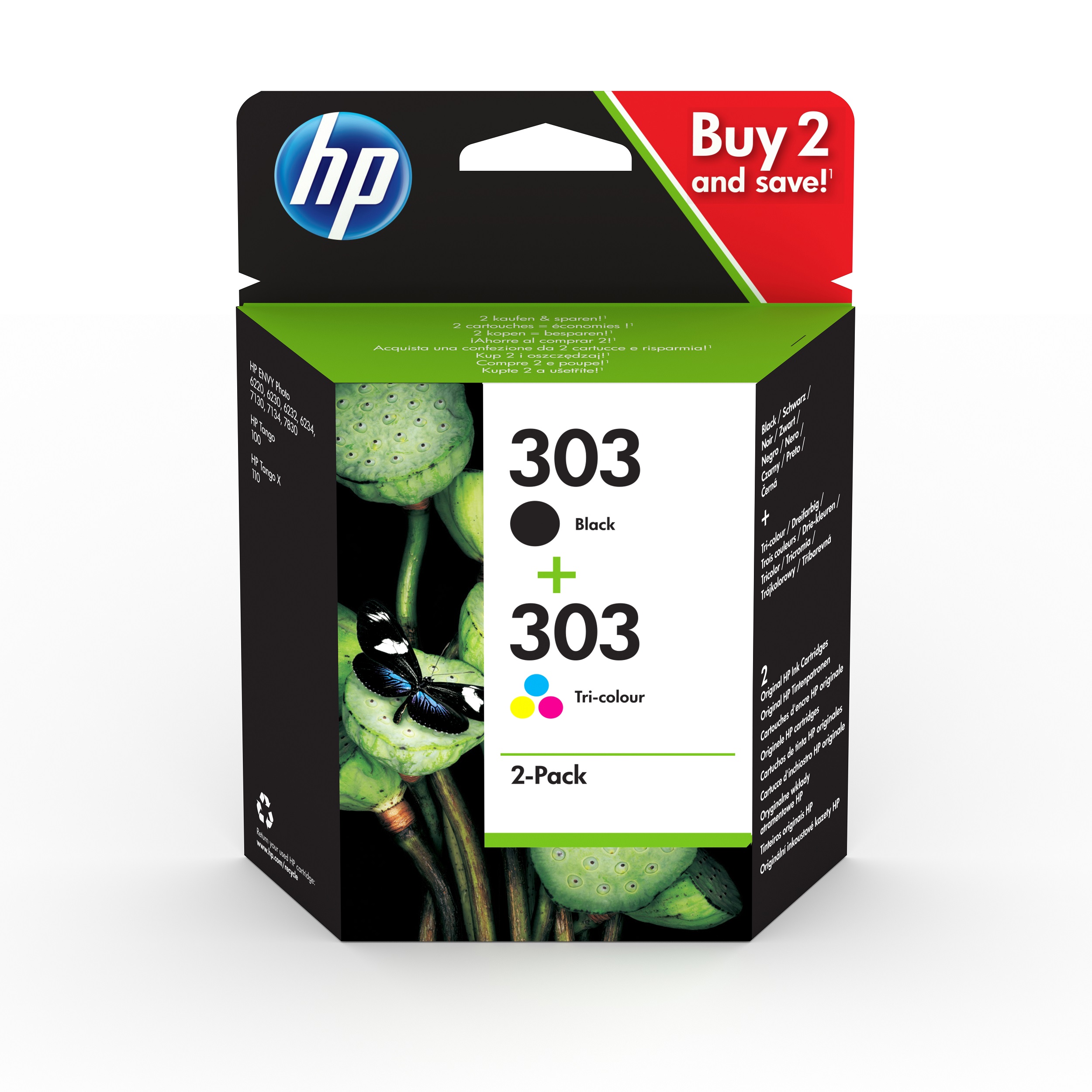 HP 303 Black & Tri-Colour Ink Cartridge Multipack (3YM92AE)