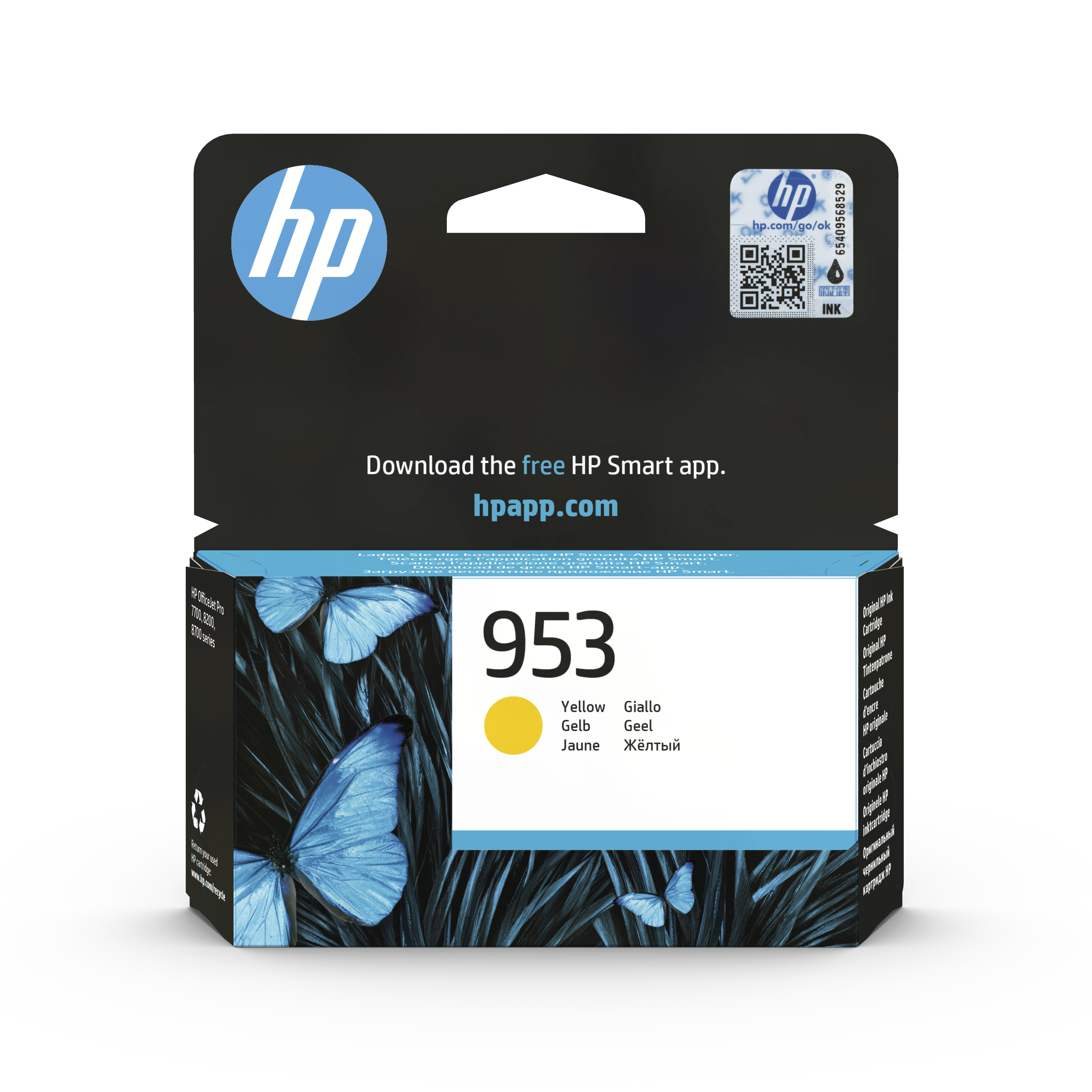 HP 953 Yellow Ink Cartridge - (F6U14AE)