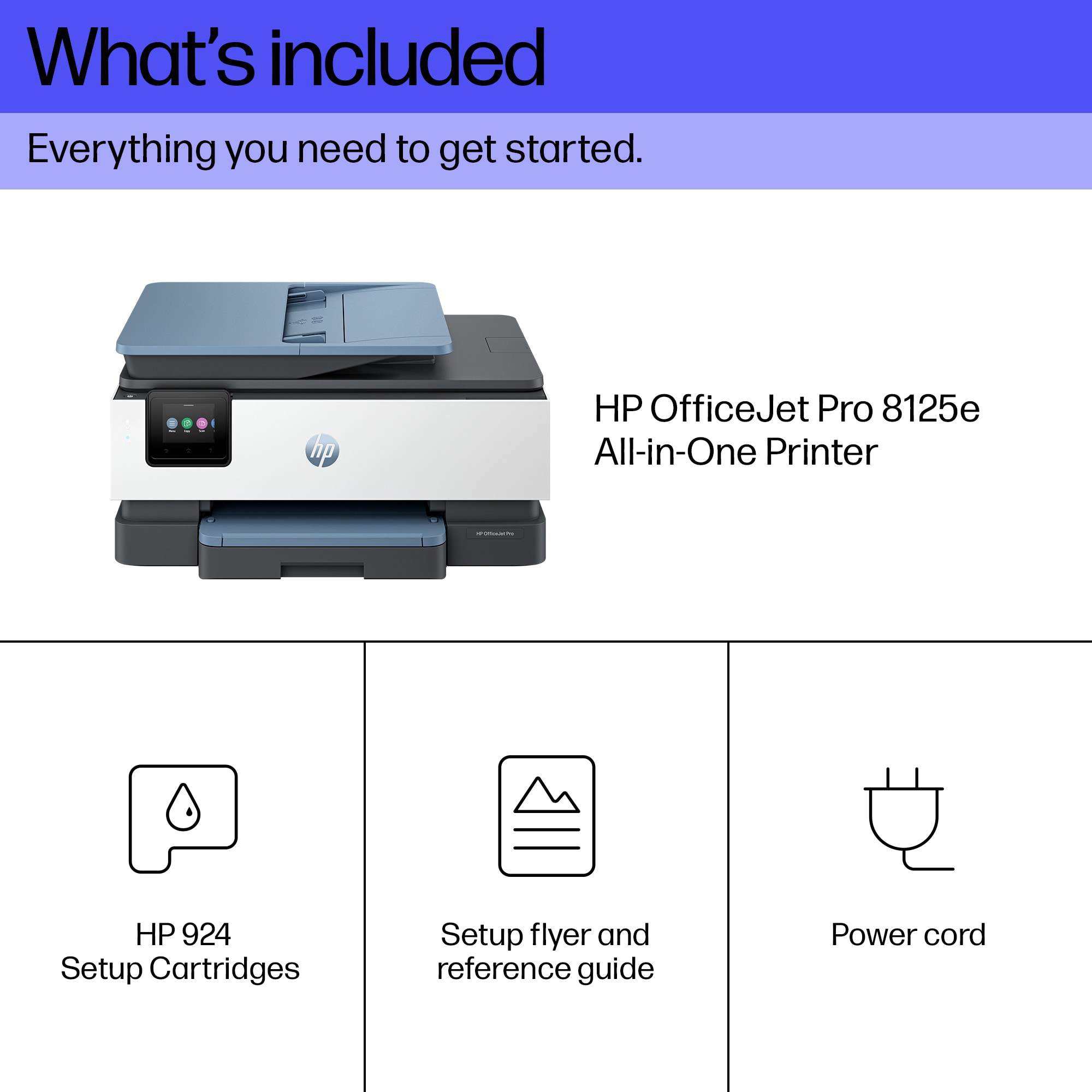 HP OfficeJet Pro 8125e All-in-One Colour Inkjet Printer