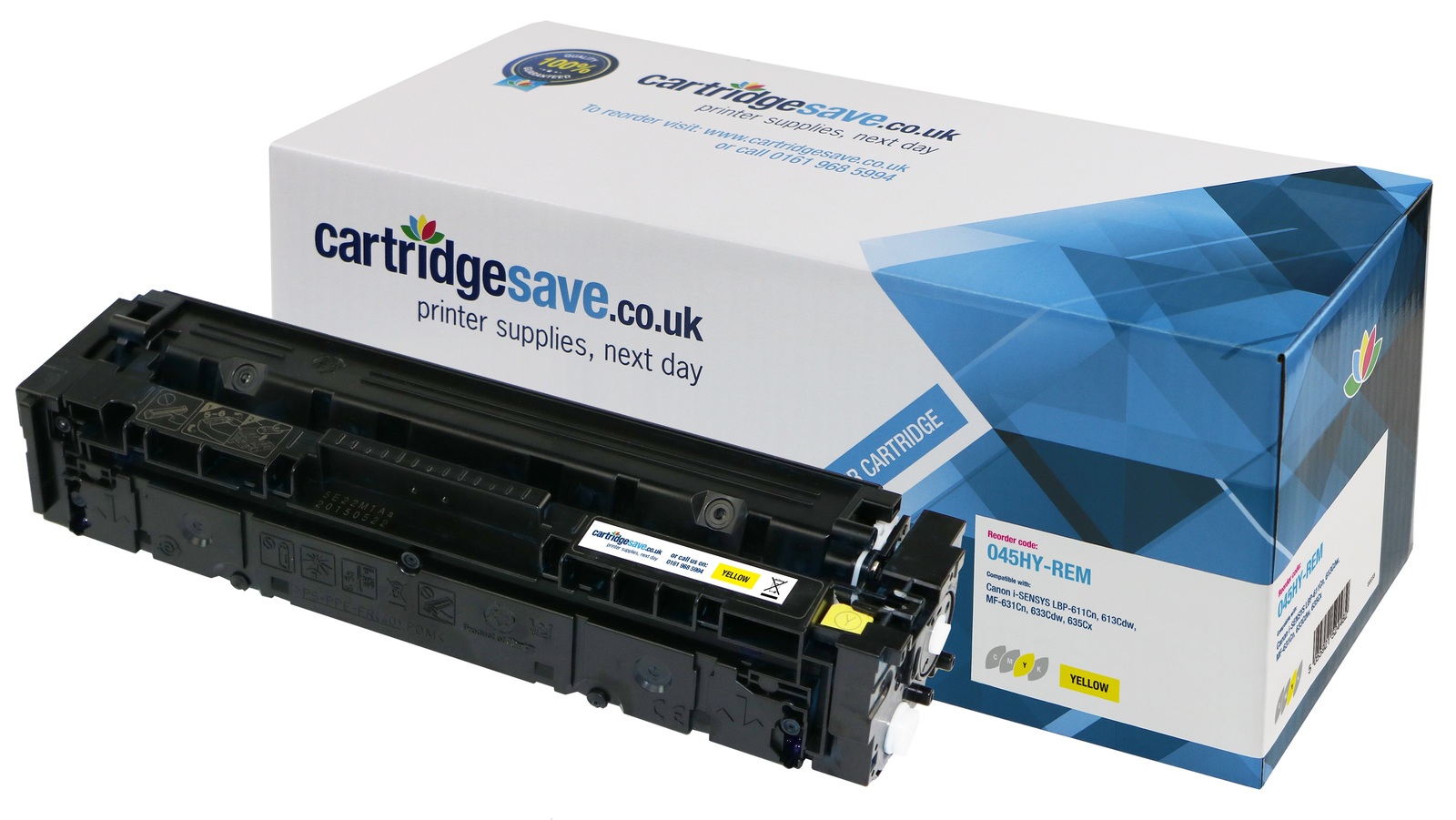 Compatible Canon 045H-Y High Capacity Yellow Toner Cartridge (1243C002)